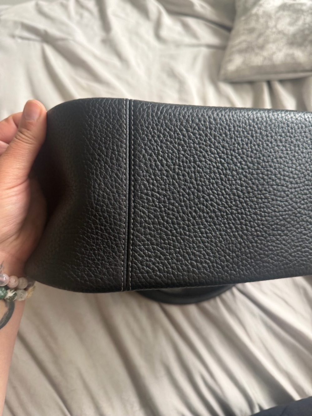 Coach Cary Black Pebbled Leather Shoulder Bag with Gold Hardware - Picture 7 of 11